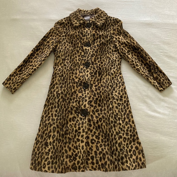 SOLD Mango leopard print faux fur coat - Picture 1 of 11